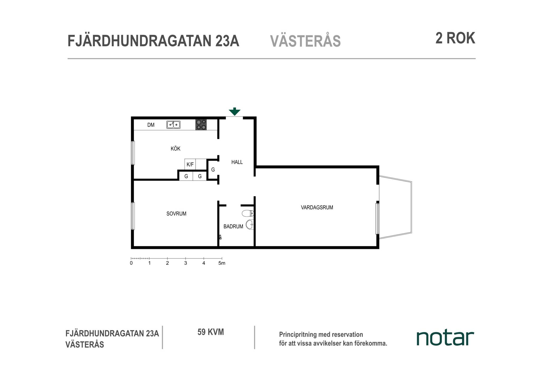 54.1 m² Lägenhet på Fjärdhundragatan 23A Malmaberg Västerås kommun - bild 13