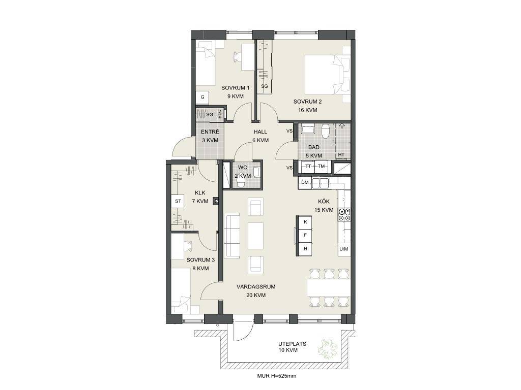 4 rum Lägenhet på Rådmansgatan 33-35 Norrmalm Skövde kommun - bild 6
