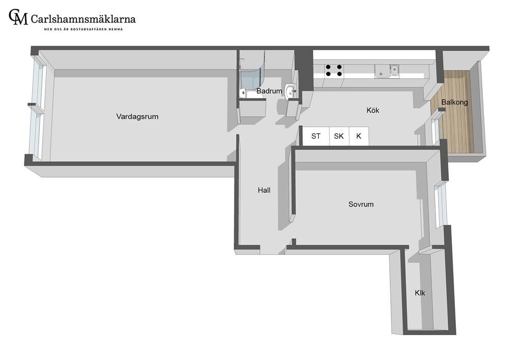 2 rum Lägenhet på Erik Dahlbergsvägen 49 Centralt Karlshamns kommun - bild 26