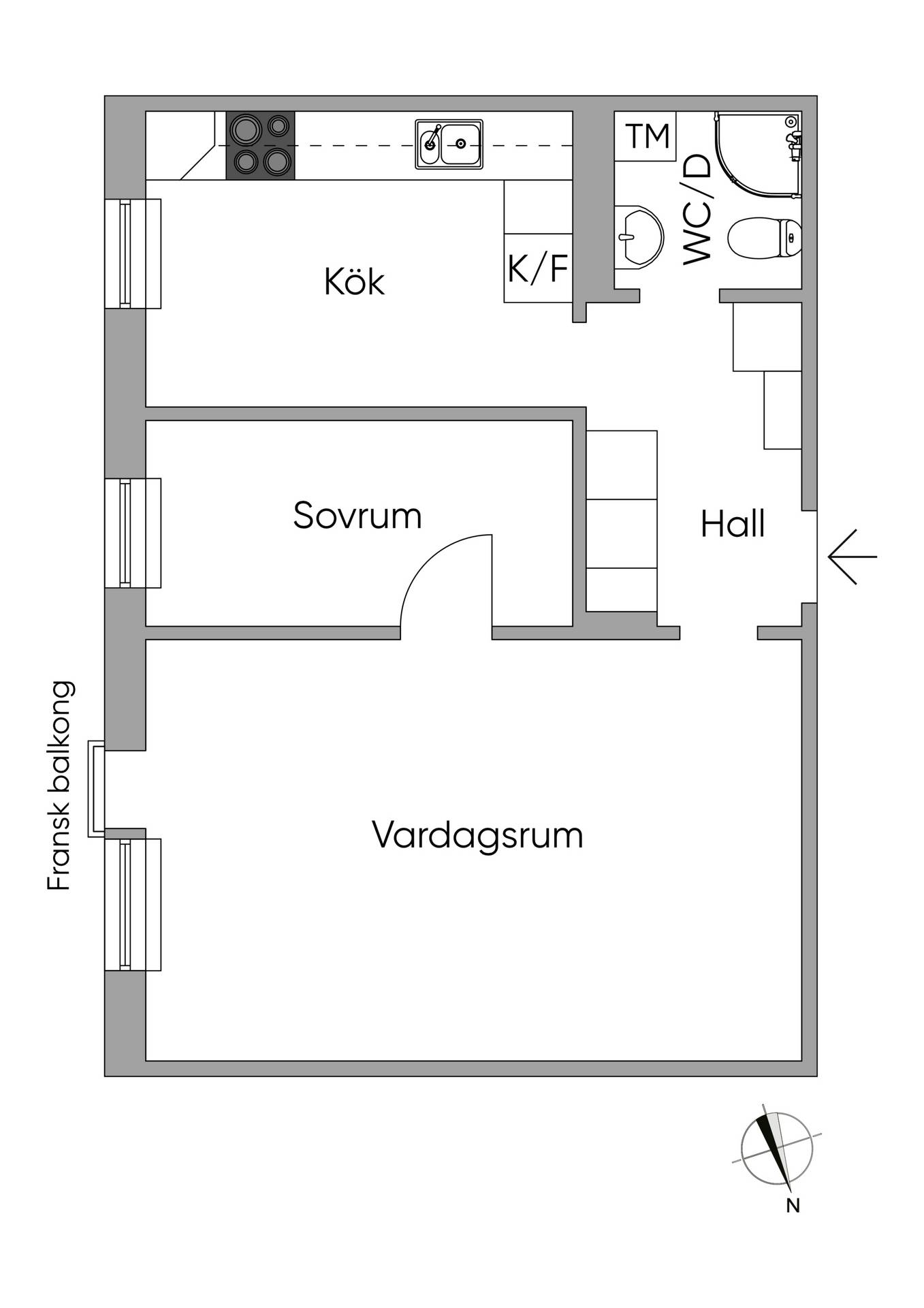 2 rum Lägenhet på Götgatan 13B Grossgärdet Norrtälje kommun - bild 17