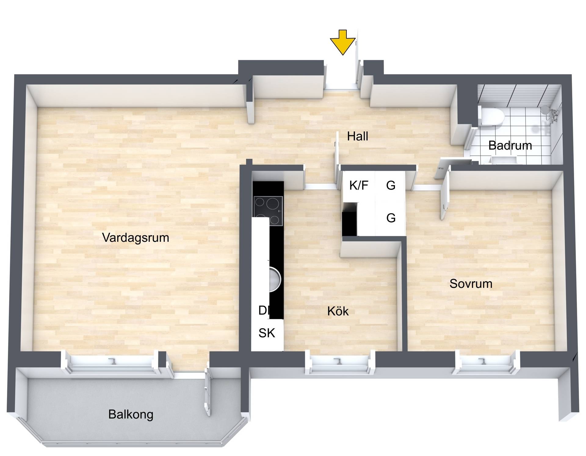 2 rum Lägenhet på Johannesbäcksgatan 34A Salabacke Uppsala kommun - bild 26