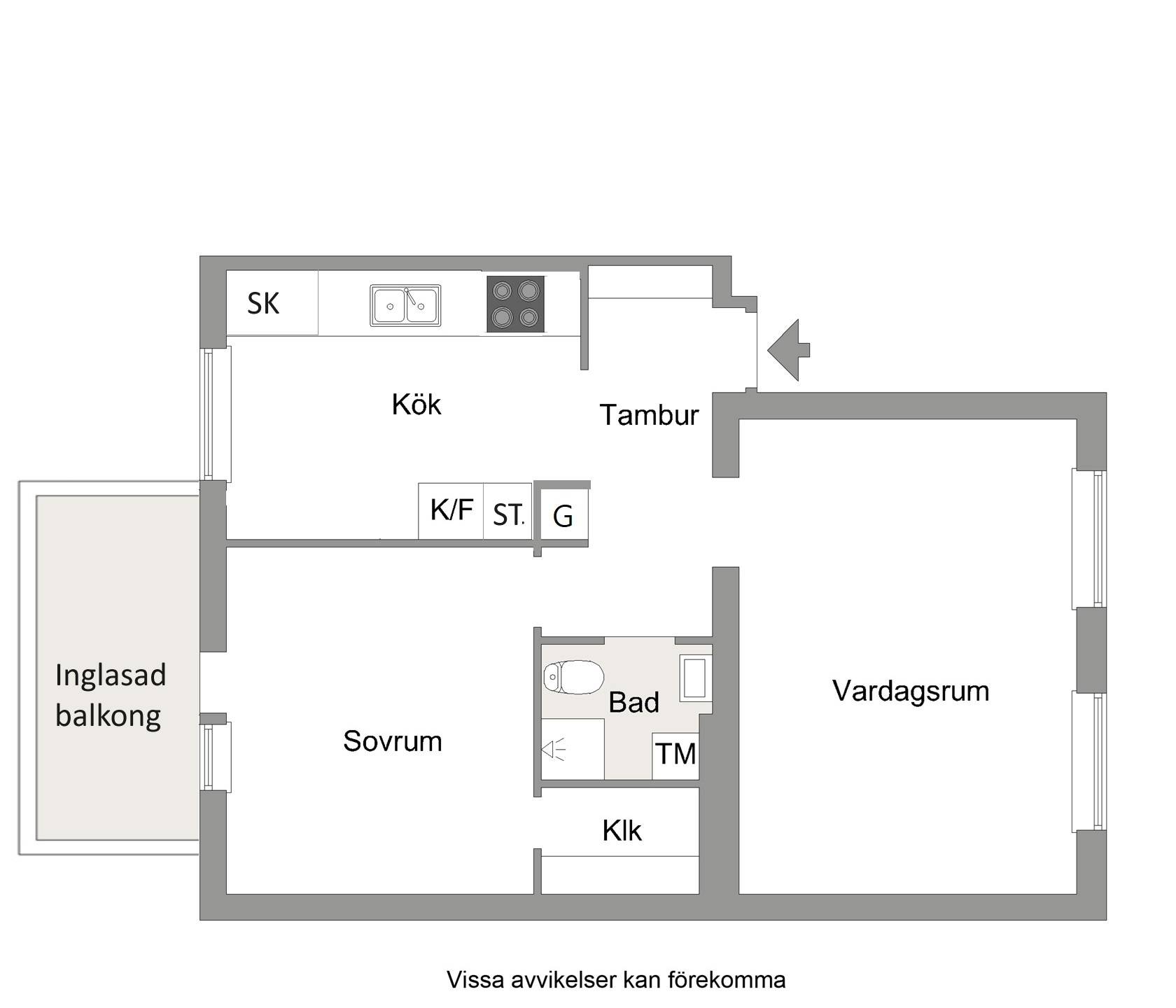 2 rum Lägenhet på Tulegatan 21C Örta Sandvikens kommun - bild 15