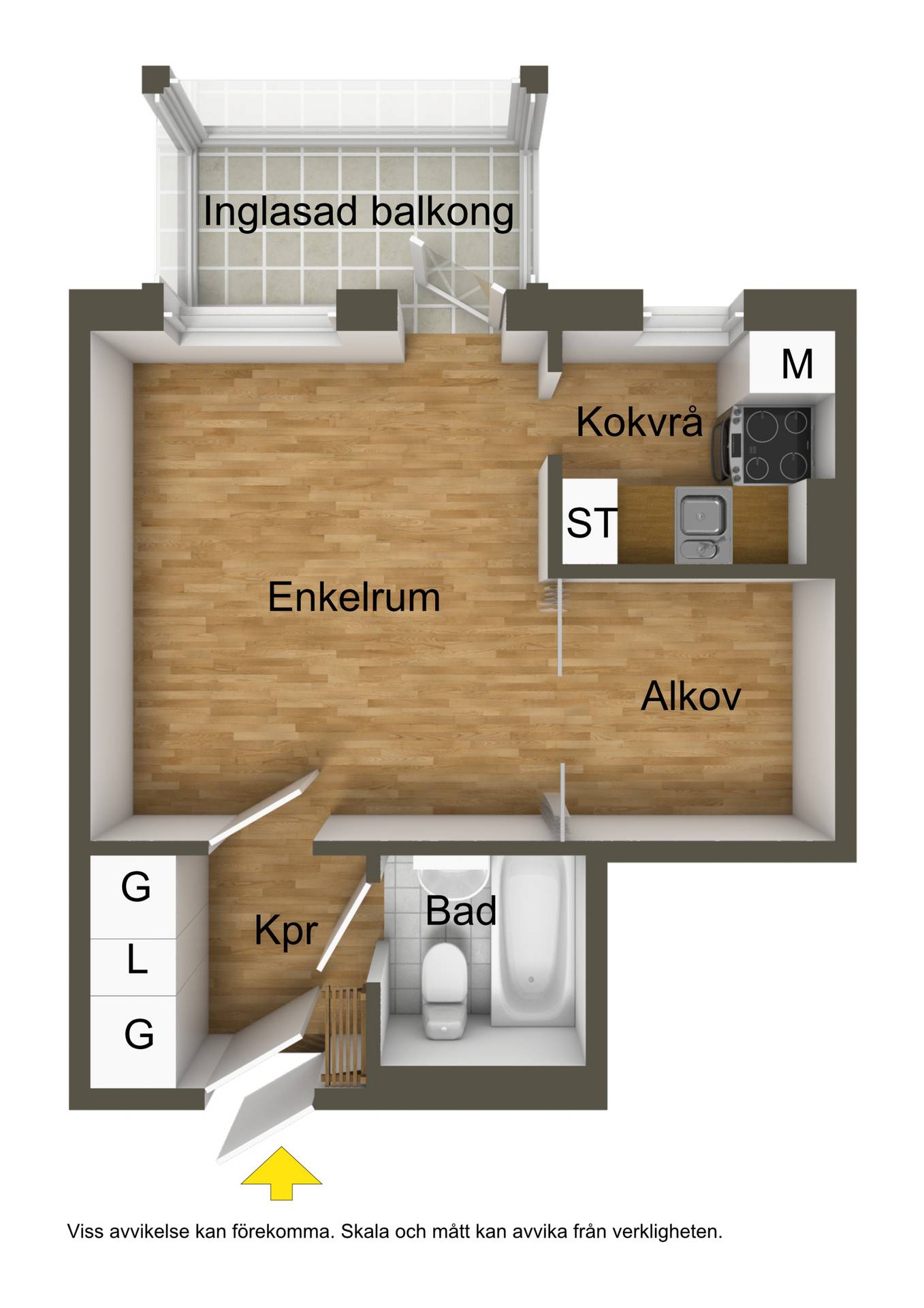 1 rum Lägenhet på Bergsgatan 5A Centralt Sundsvalls kommun - bild 22