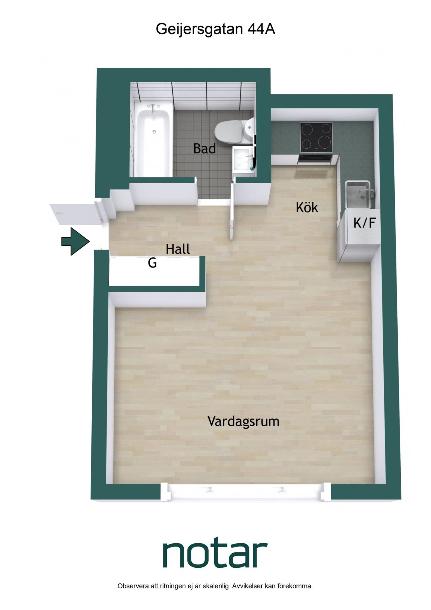 1 rum Lägenhet på Geijersgatan 44A Luthagen Uppsala kommun - bild 4