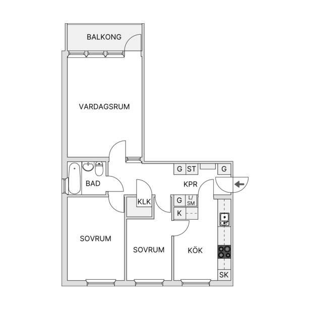 2.5 rum Lägenhet på Kruthornsvägen 13 Edsberg Sollentuna kommun - bild 24