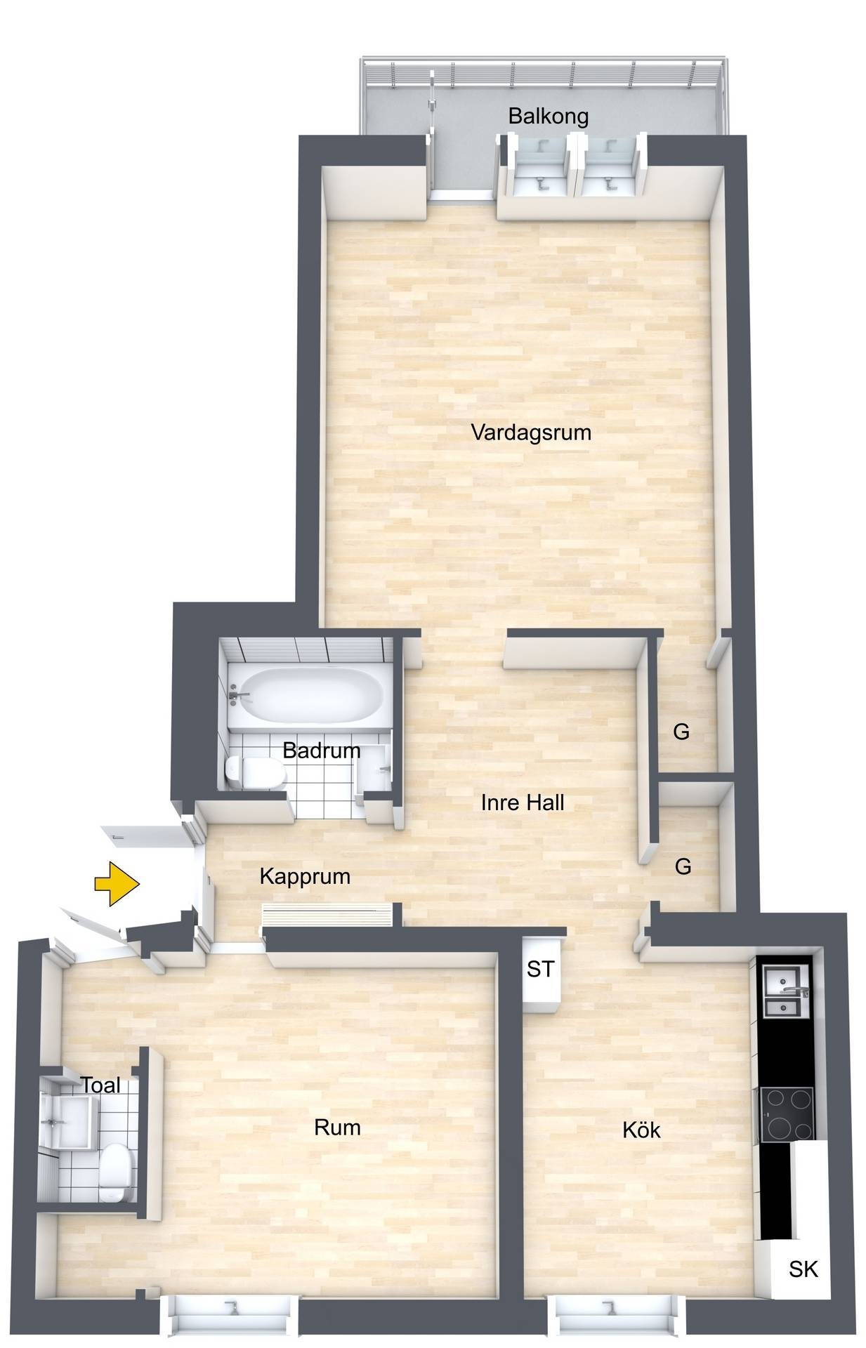2 rum Lägenhet på S:t Persgatan 45B Centrum - Höganäs Uppsala kommun - bild 39