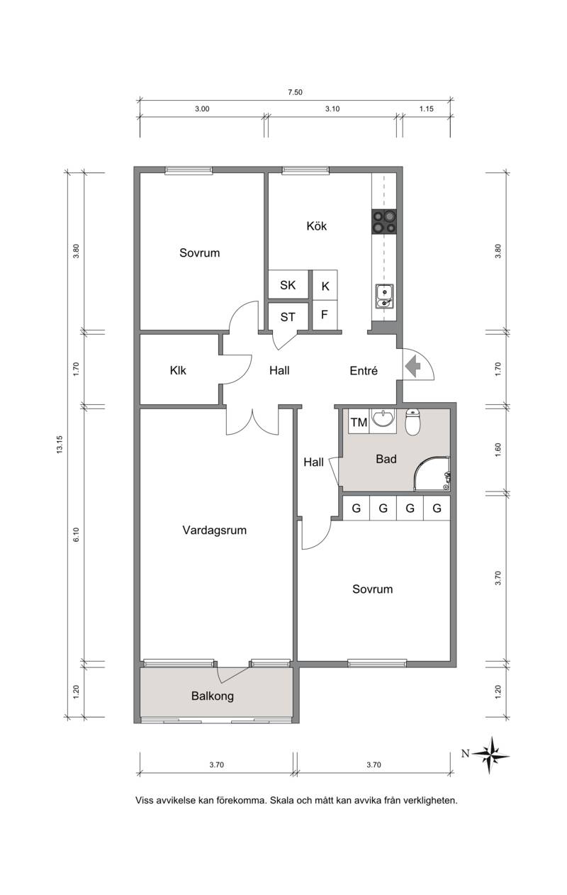 3 rum Lägenhet på Drottninggatan 119 Hässleholm - Bokeberg Hässleholms kommun - bild 16
