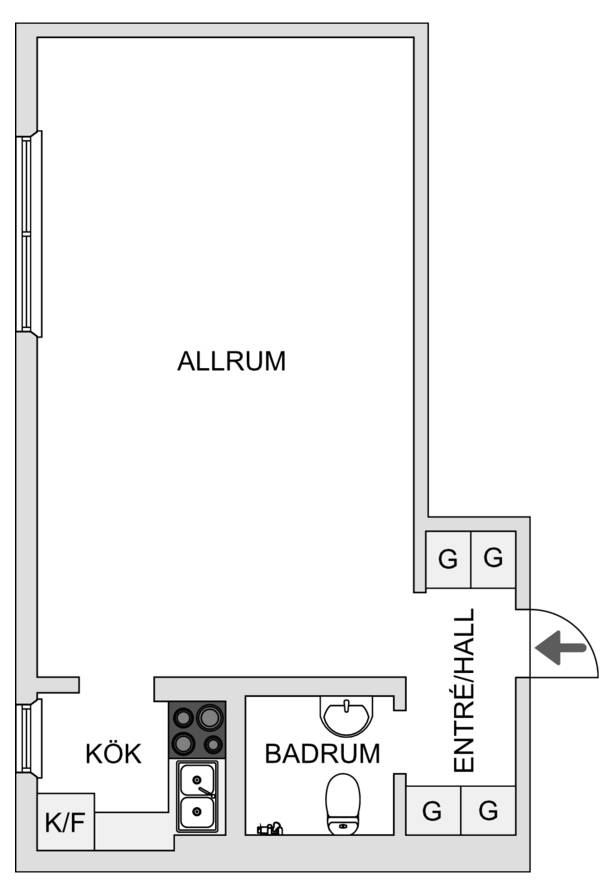 1 rum Lägenhet på Köpmannagatan 10D Kalix - Centrum Kalix kommun - bild 10