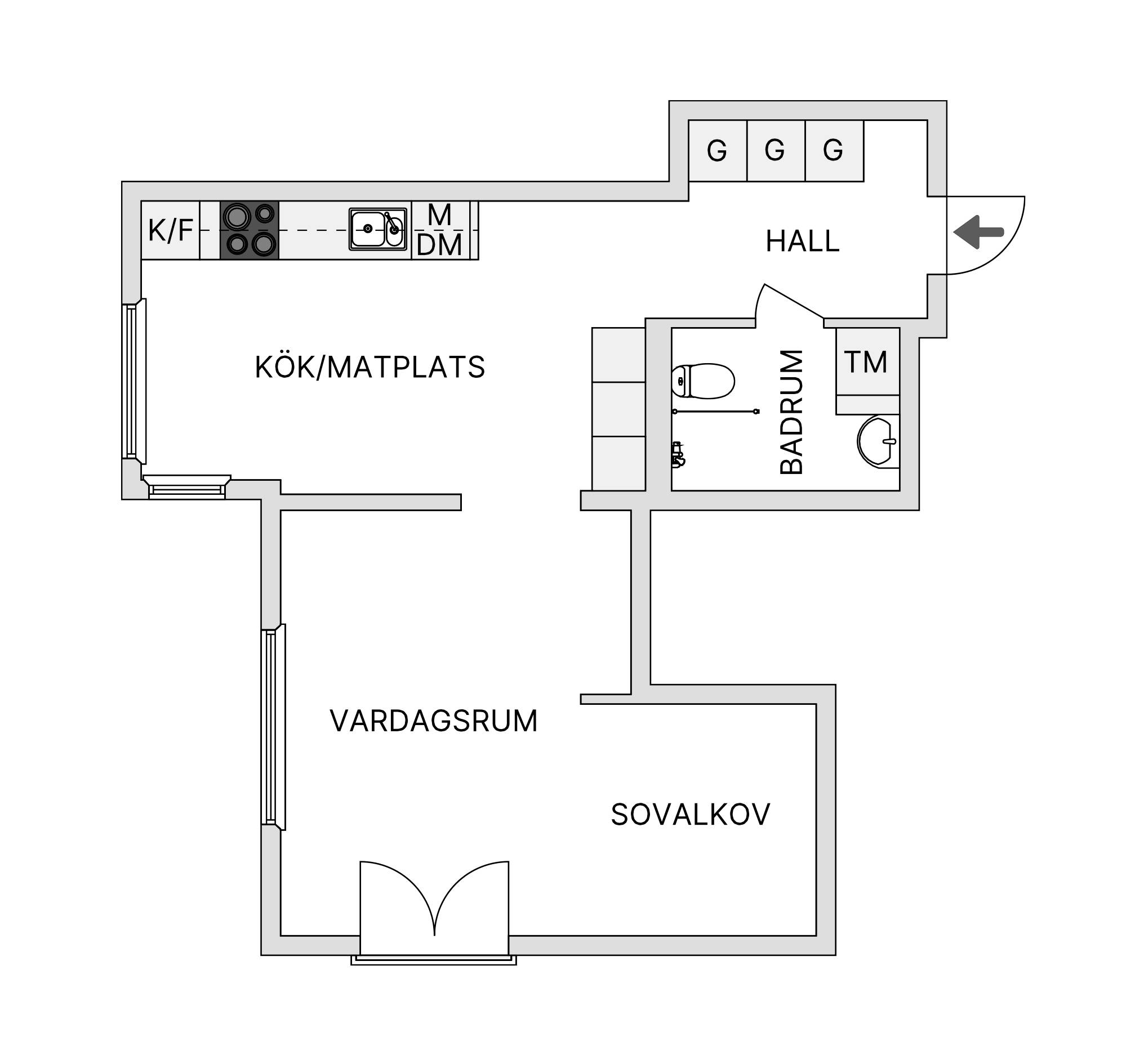 1 rum Lägenhet på Läroverksgränd 7A Karlslund Östersunds kommun - bild 19