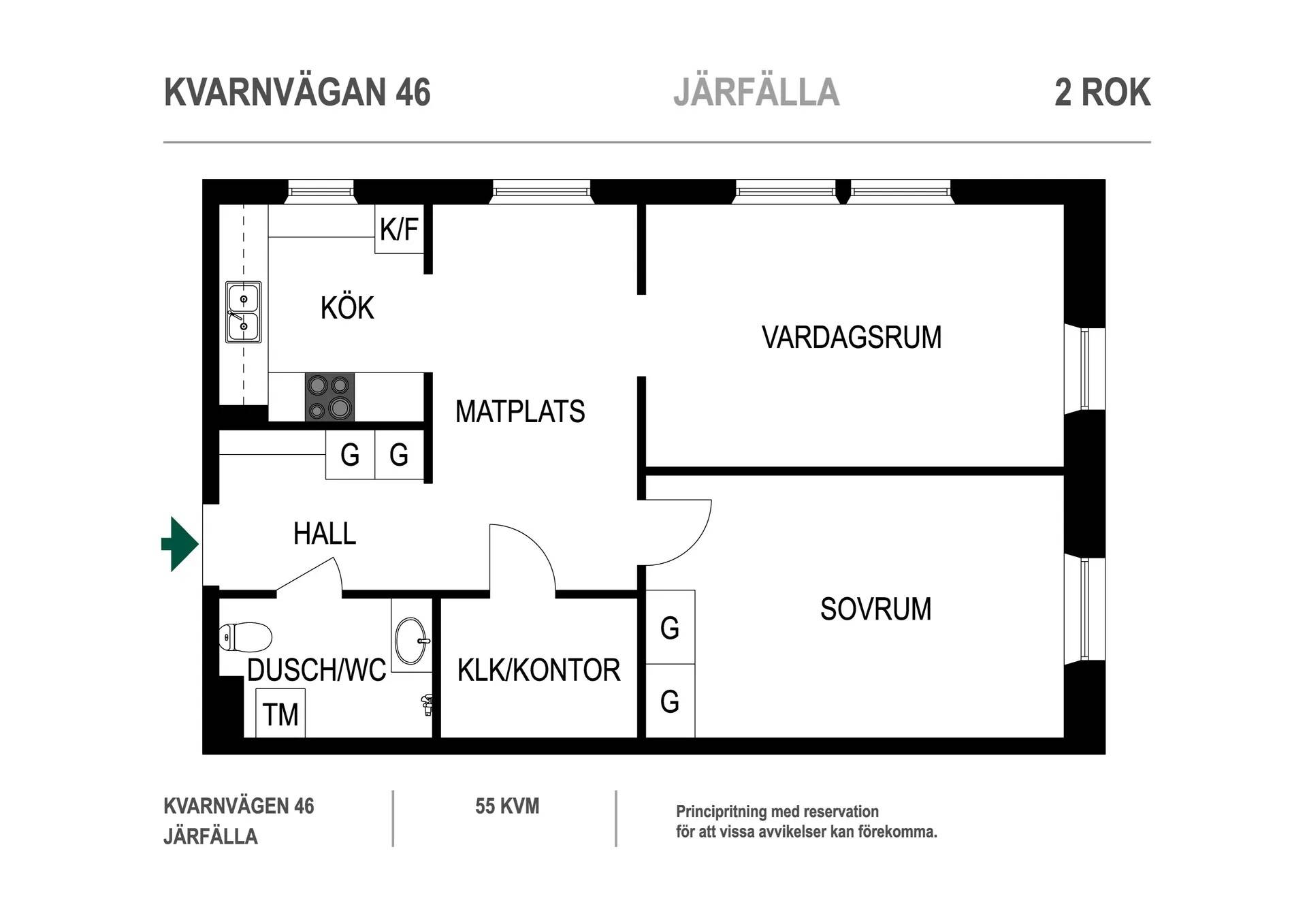 2 rum Lägenhet på Kvarnvägen 46 Jakobsberg Järfälla kommun - bild 14