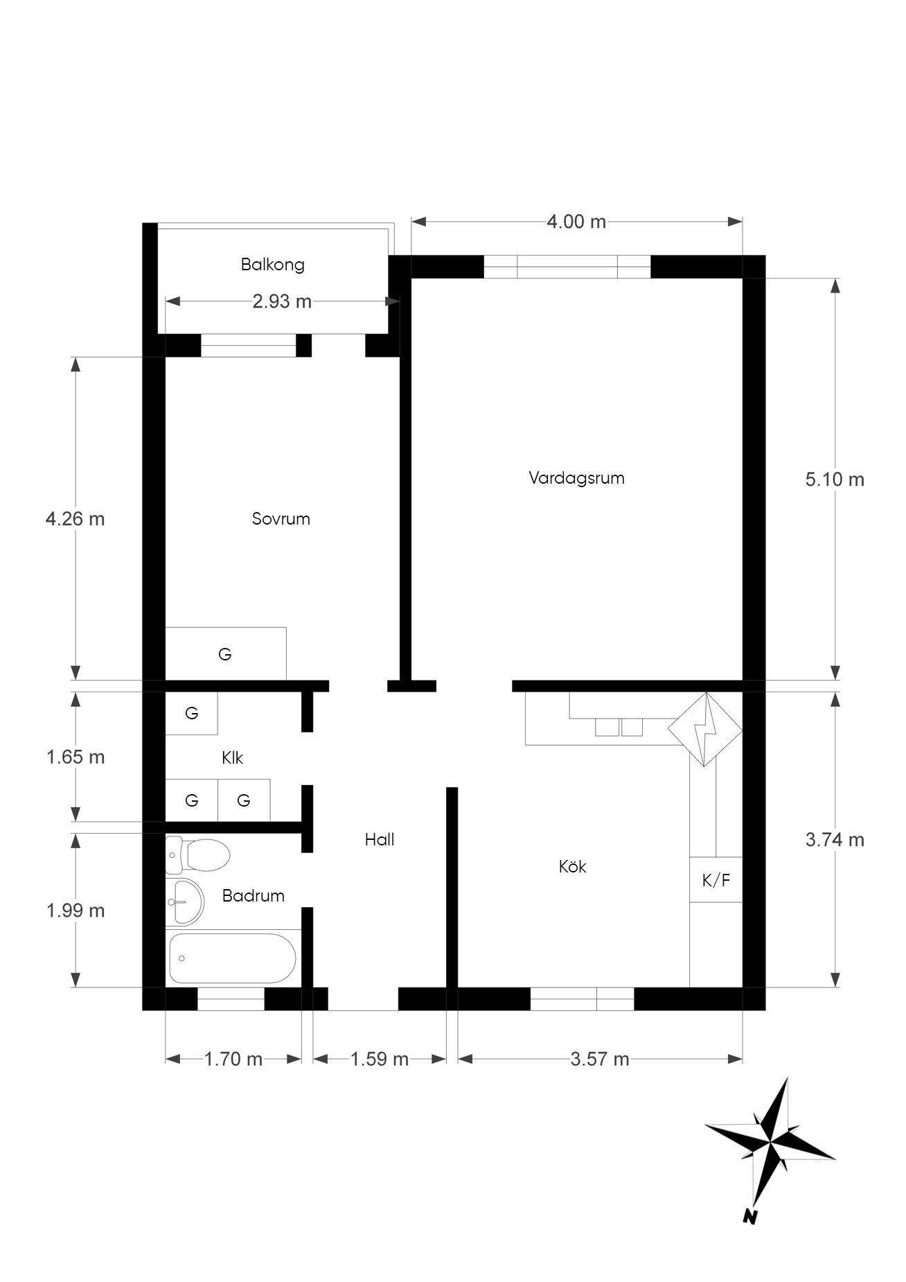 2 rum Lägenhet på Lindbladsvägen 7A Skänninge Mjölby kommun - bild 23