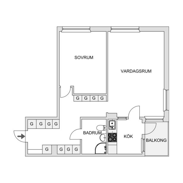 2 rum Lägenhet på Odensalagatan 51B Marielund Östersunds kommun - bild 16