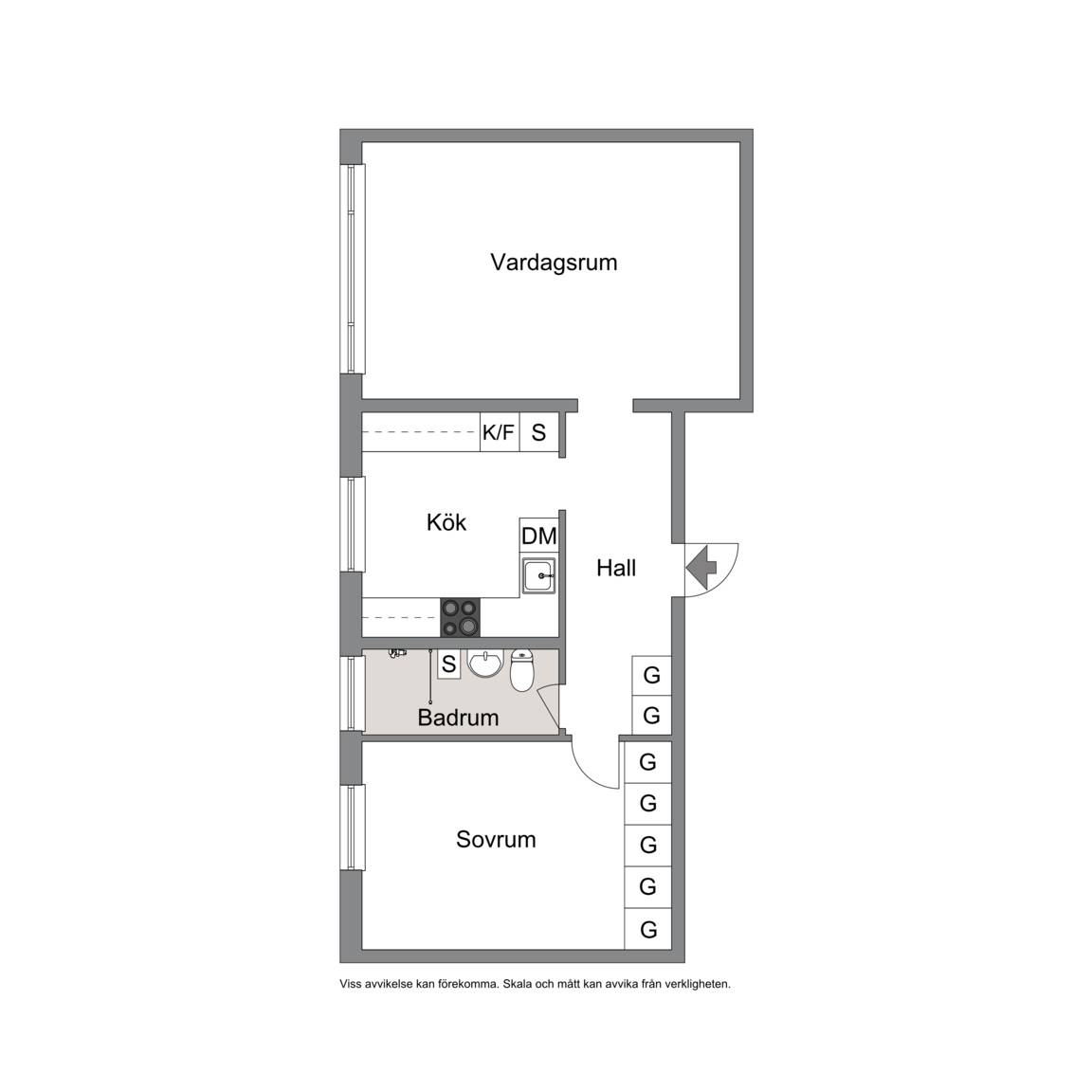 2 rum Lägenhet på Vallgatan 30 Trossö Karlskrona kommun - bild 15