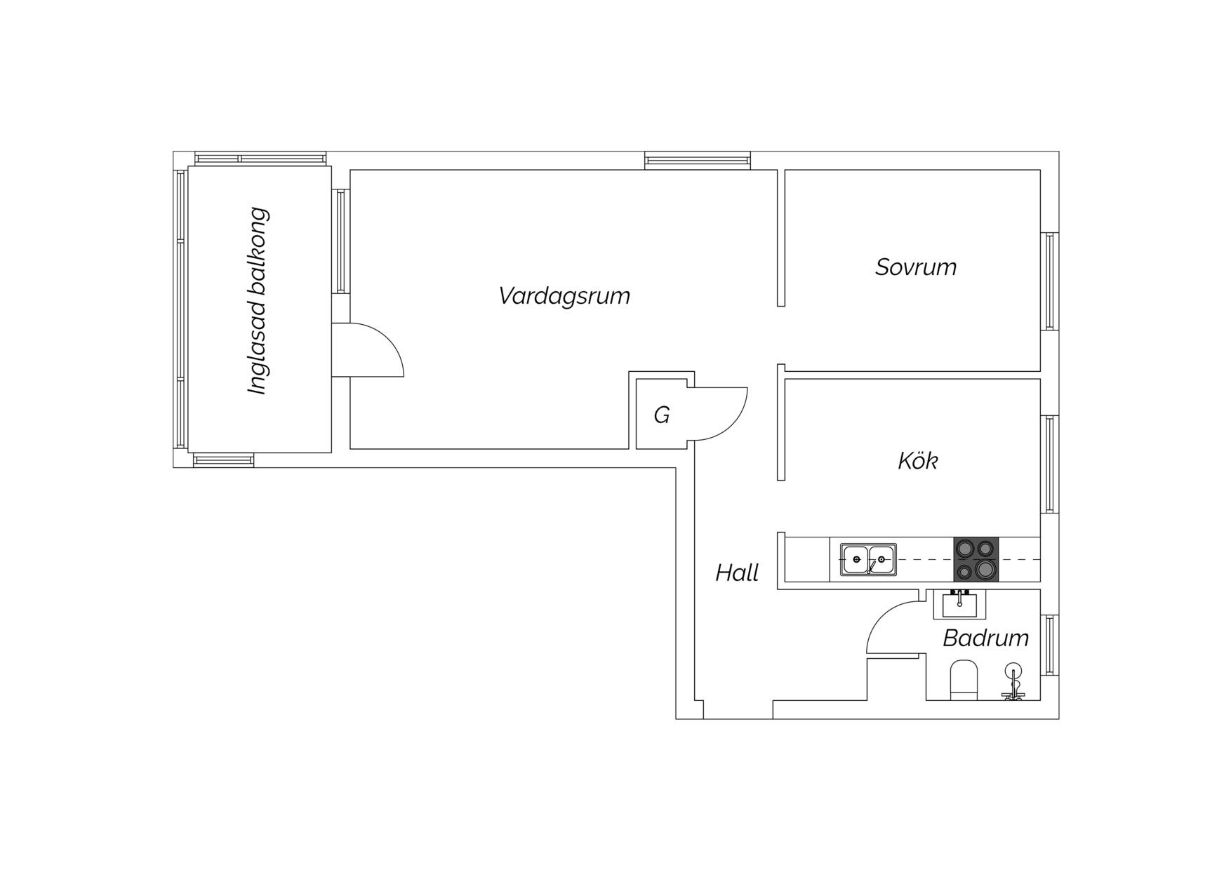 2 rum Lägenhet på Klintbergsgatan 12 Centralt Norr Gävle kommun - bild 22