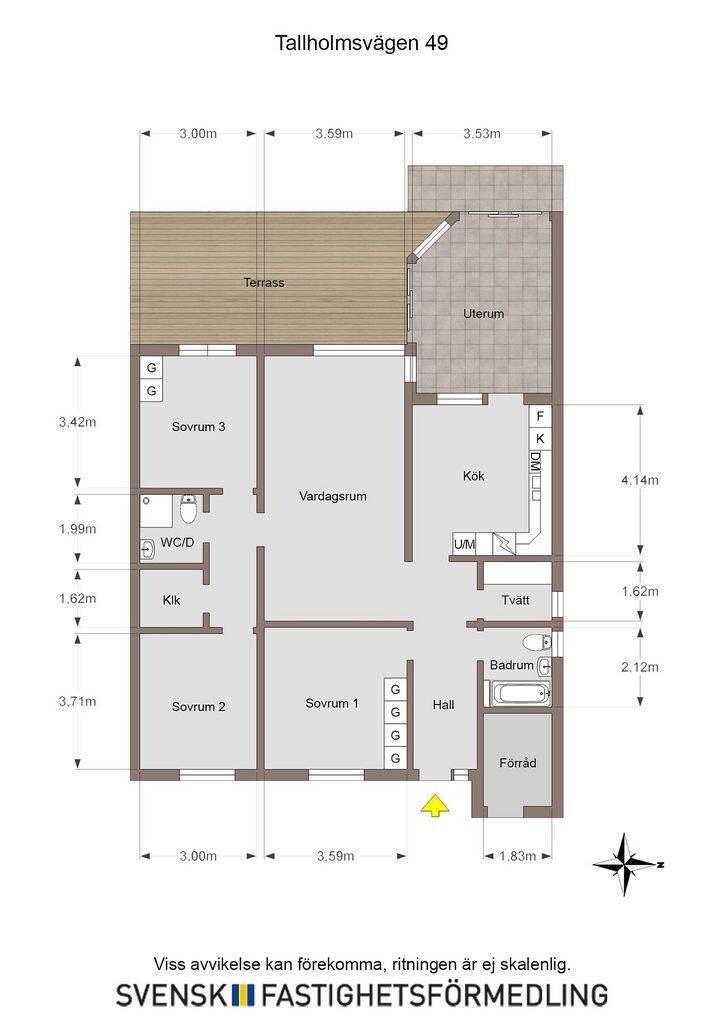 4 rum Par-/kedje-/radhus på Tallholmsvägen 49 Hjulsbro Linköpings kommun - bild 32