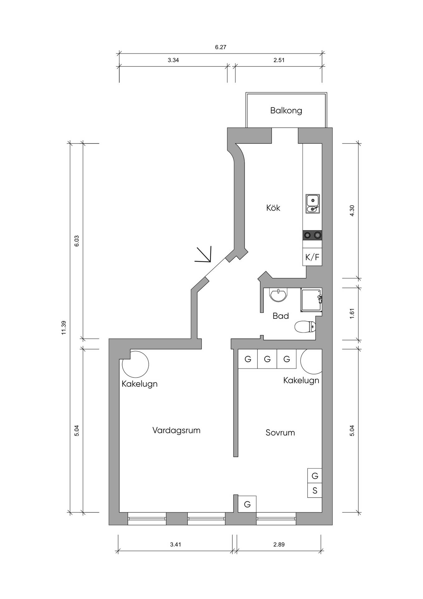 2 rum Lägenhet på Styrmansgatan 43, 3 tr Östermalm Stockholms kommun - bild 13