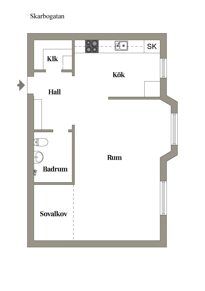 1 rum Lägenhet på Skarbogatan 6 Trandared Borås kommun - bild 19