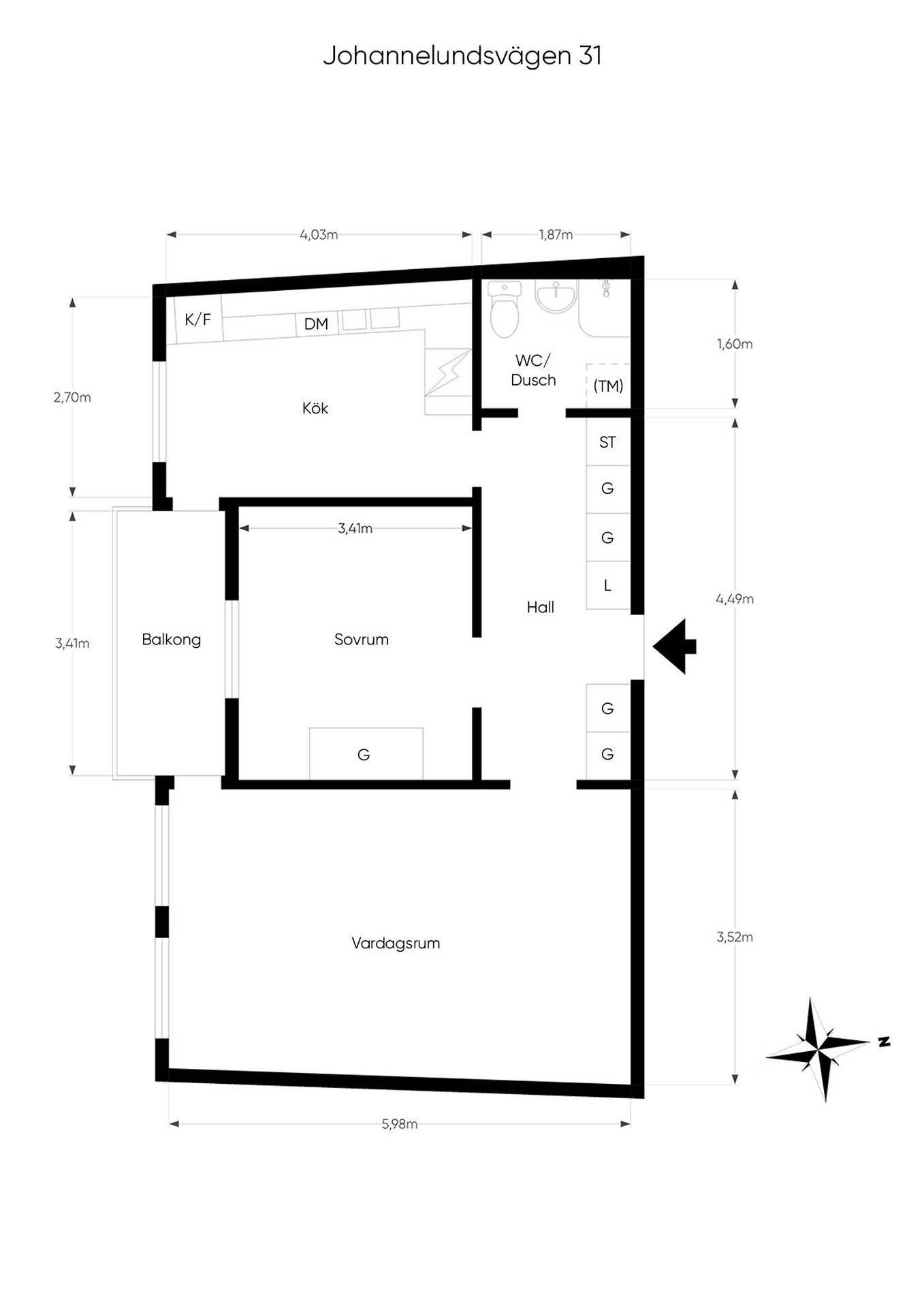 2 rum Lägenhet på Johannelundsvägen 31 Johannelund Linköpings kommun - bild 17