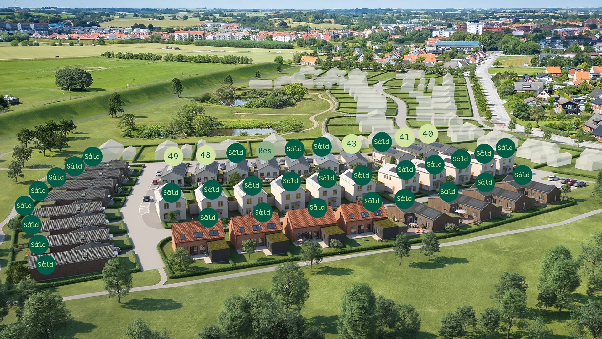 3-4 rum kedjehus på Kedjehus i familjevänlig idyll i Svedala Nygårds Dammar, Svedala kommun - bild 1
