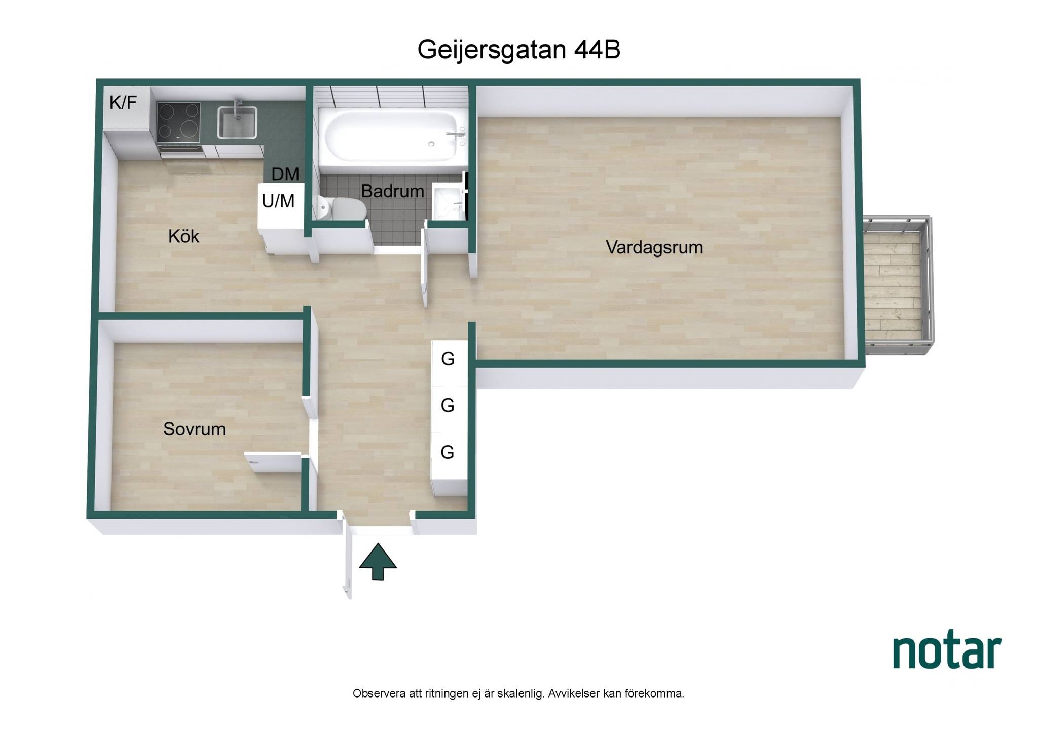 2 rum Lägenhet på Geijersgatan 44B Luthagen Uppsala kommun - bild 5