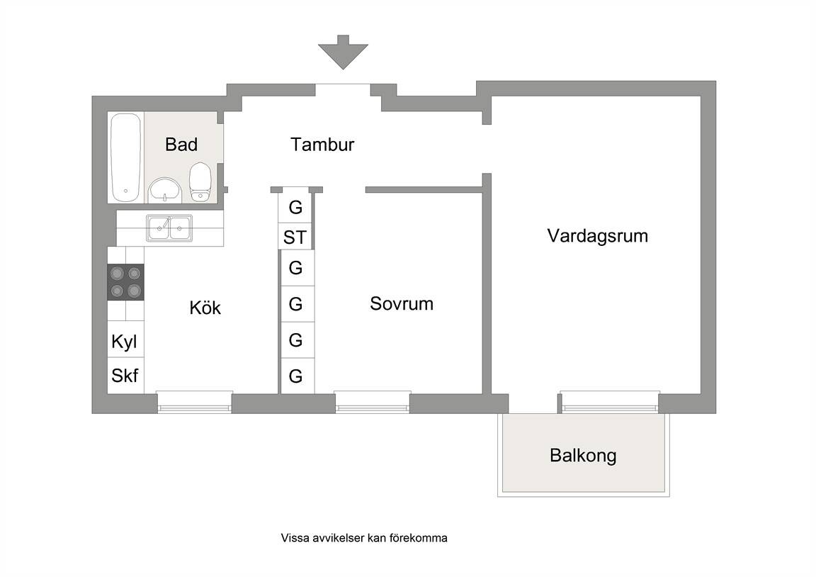 2 rum Lägenhet på Agavägen 16A Seestaden Sandvikens kommun - bild 17