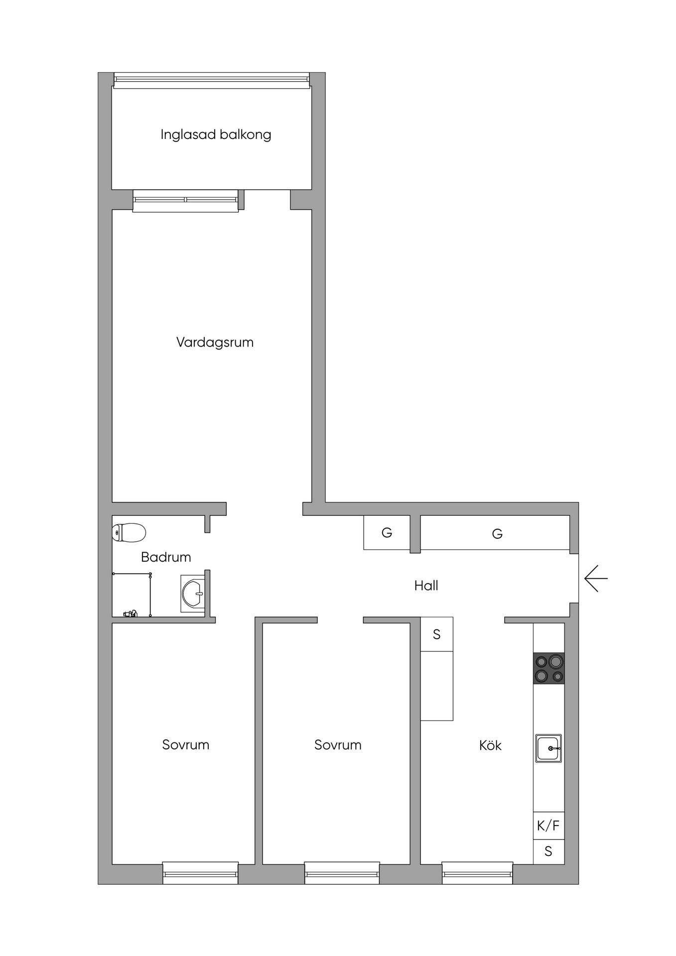 3 rum Lägenhet på Kronetorpsgatan 58B Malmö Malmö kommun - bild 14