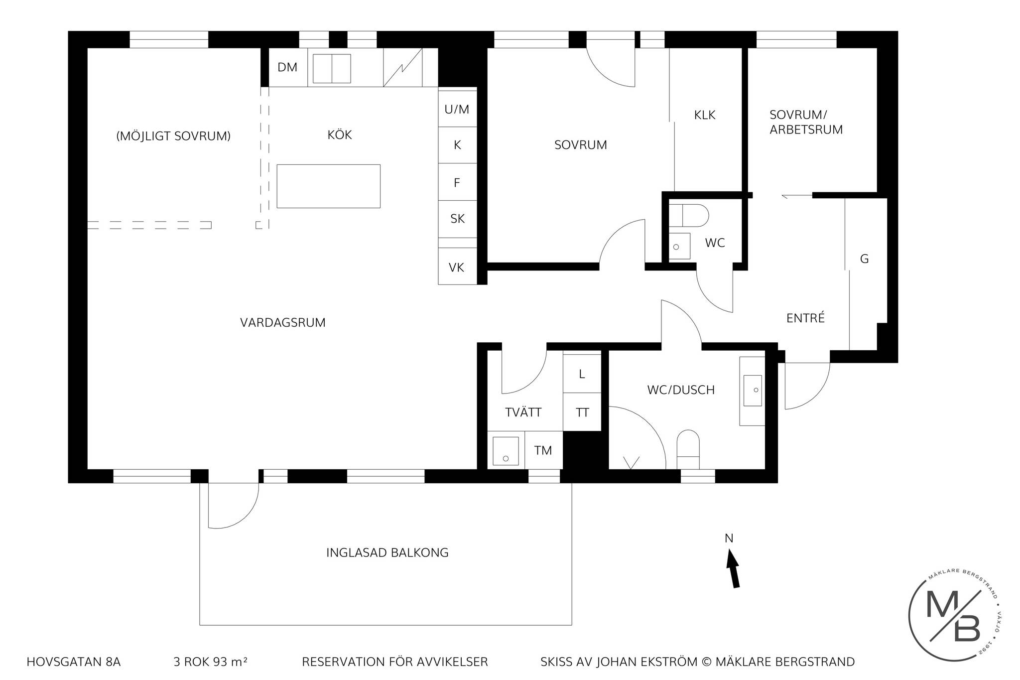 3 rum Lägenhet på Hovsgatan 8A Centrum Växjö kommun - bild 21