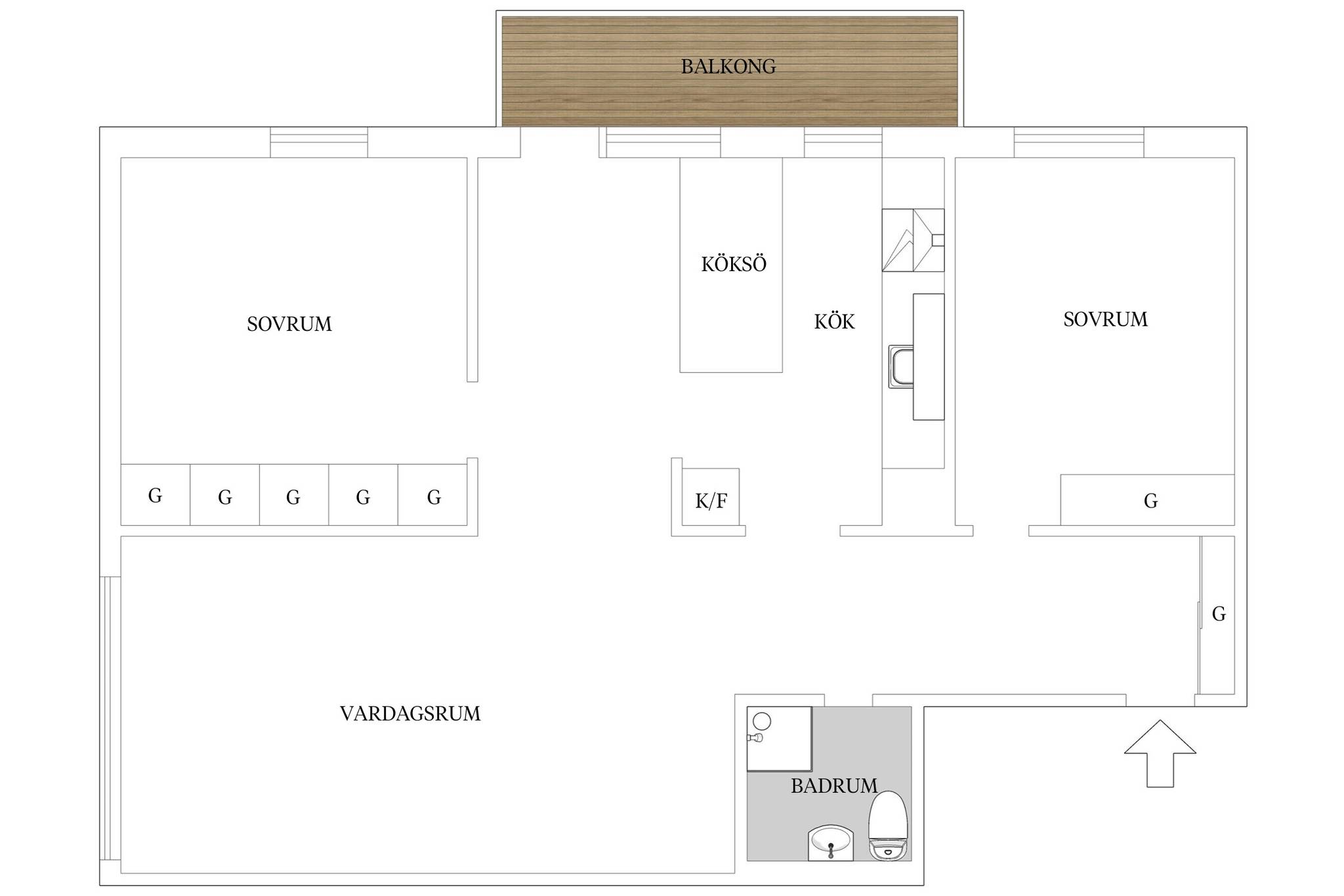 3 rum Lägenhet på Liedbergsgatan 57 Centrum Växjö kommun - bild 21