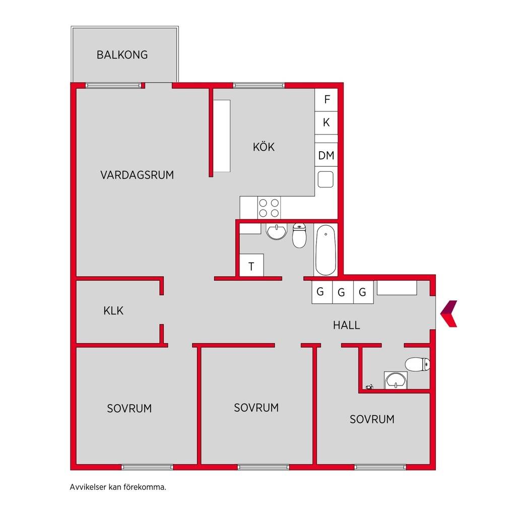 4 rum Lägenhet på Häradsvägen 17B Östermalm Borlänge kommun - bild 28