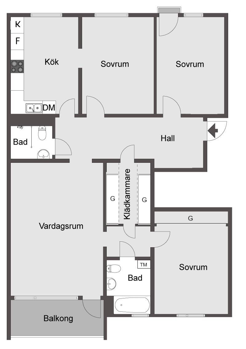 4 rum Lägenhet på Södervägen 26, 6tr Viggbygärdet / Viggbyholm Täby kommun - bild 48