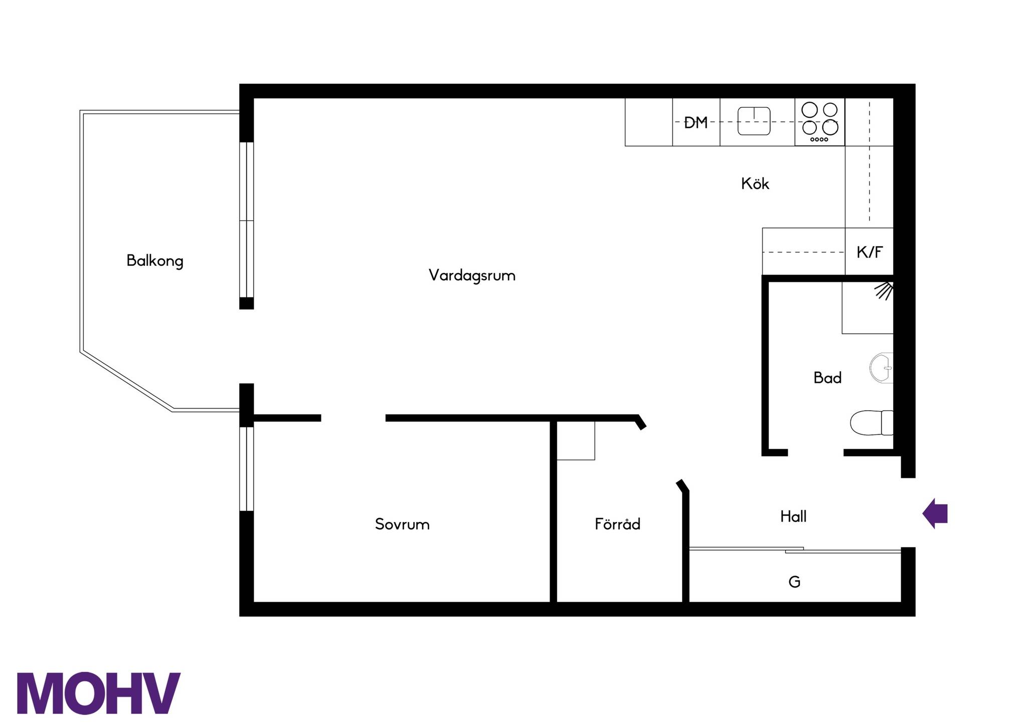 2 rum Lägenhet på Bergavägen 8B Åkersberga Österåkers kommun - bild 3