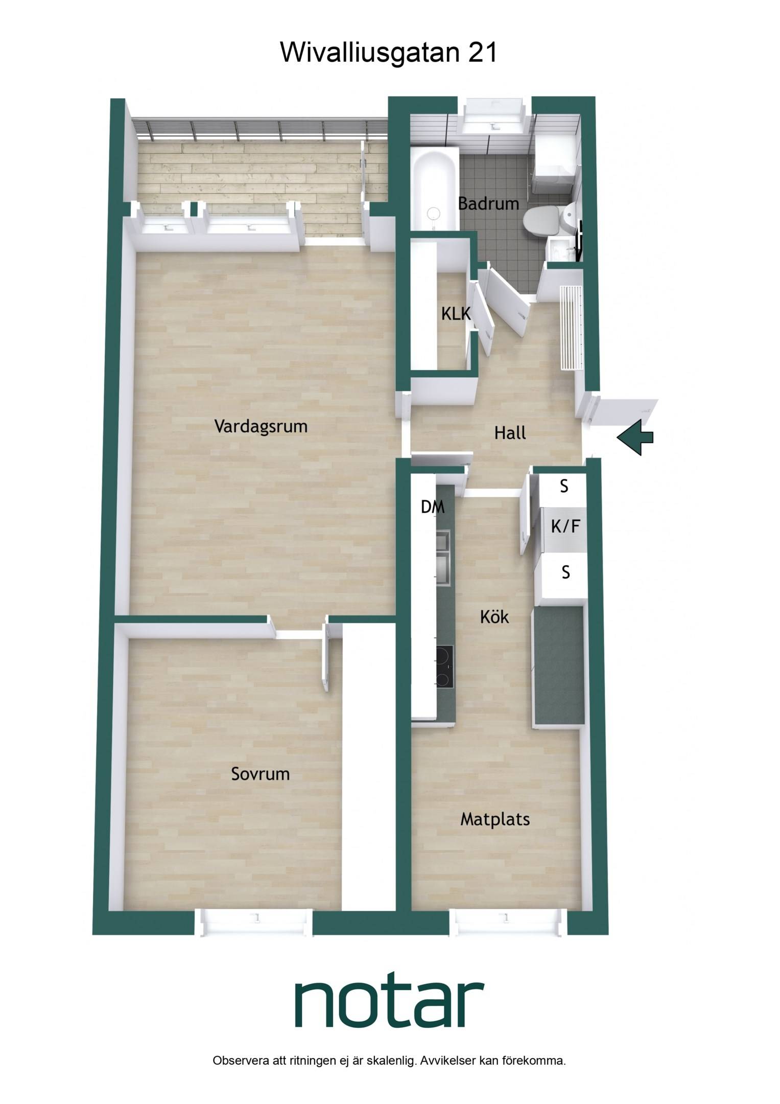 2 rum Lägenhet på Wivalliusgatan 21 Nyby Uppsala kommun - bild 24