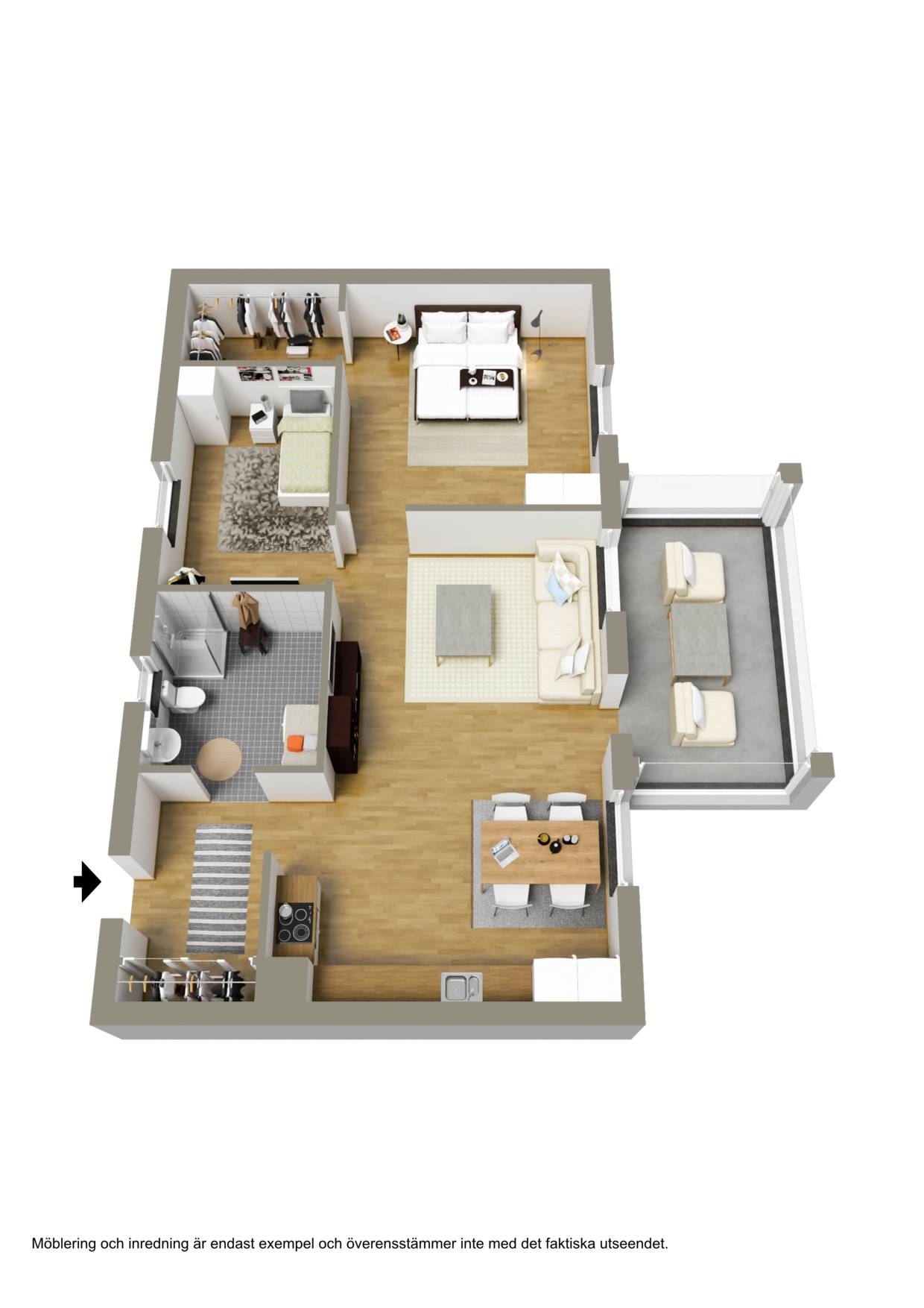3 rum Lägenhet på Skogsmyrgatan 15B Hällbacken Luleå kommun - bild 21