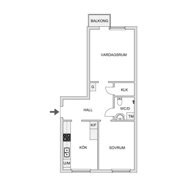 2 rum Lägenhet på Hjalmar Brantingsgatan 11B Fålhagen Uppsala kommun - bild 41