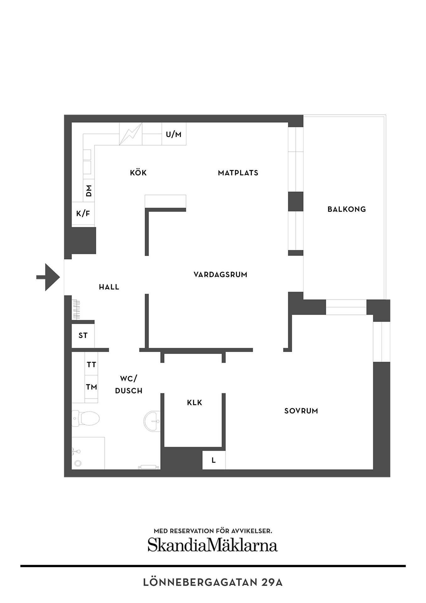 2 rum Lägenhet på Lönnebergagatan 29A Gyllins Trädgård Malmö kommun - bild 23