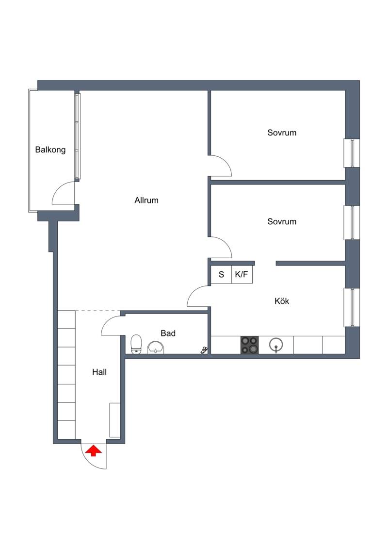3 rum Lägenhet på Ouchterlonygatan 3 Centrum Värnamo kommun - bild 17