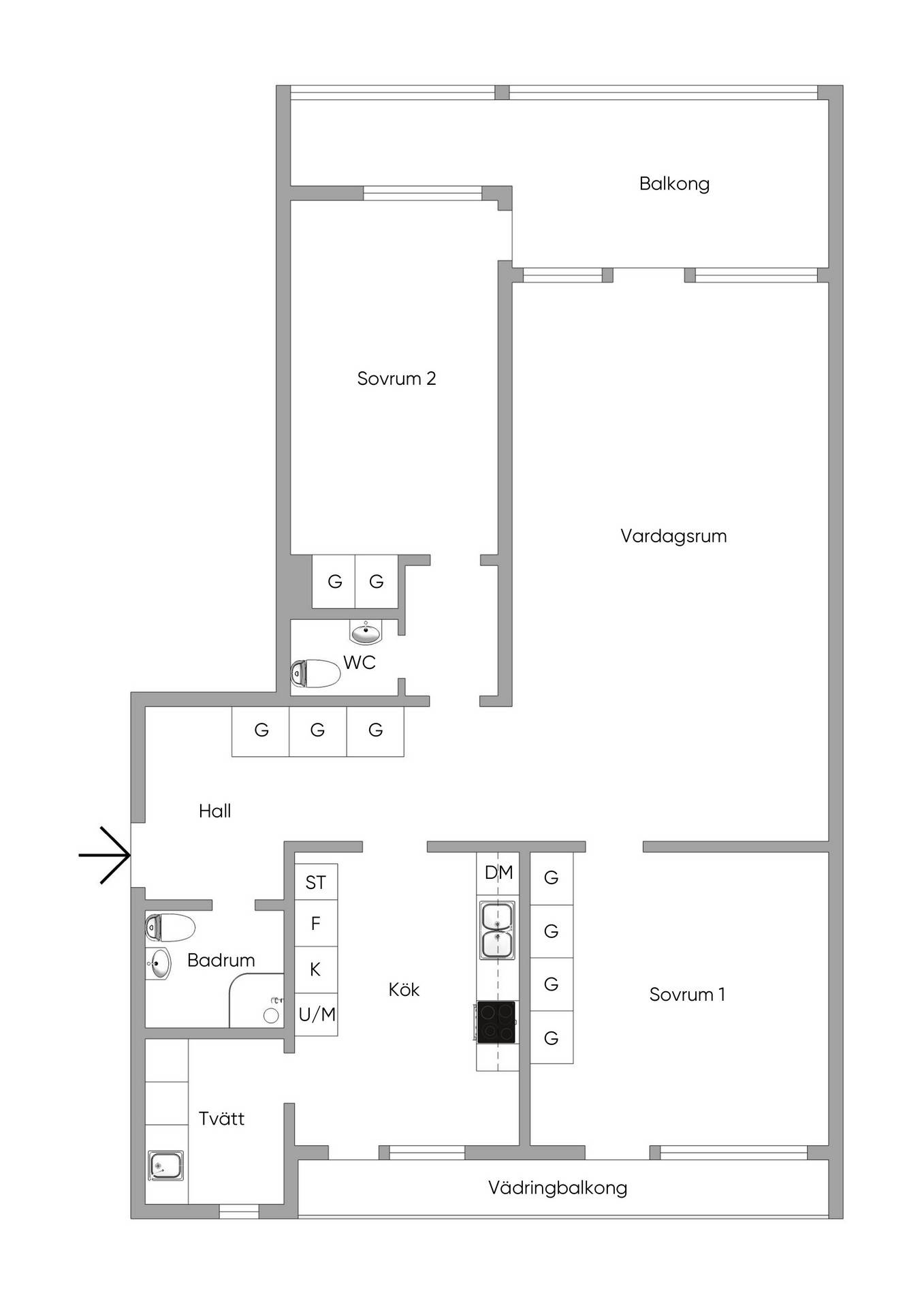 3 rum Lägenhet på Oxelvägen 57 Stensö Nacka kommun - bild 15