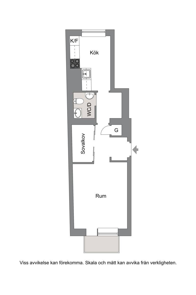 1.5 rum Lägenhet på Landsvägsgatan 4 B Pantarholmen Karlskrona kommun - bild 16