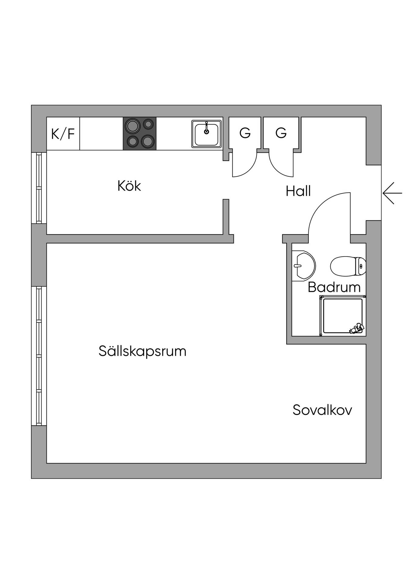 1.5 rum Lägenhet på Ernst Ahlgrens Väg 4, 3tr Kungsholmen - Fredhäll Stockholms kommun - bild 24