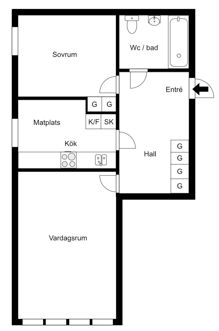 2 rum Lägenhet på Kapellgatan 22E Centralt Arboga kommun - bild 19