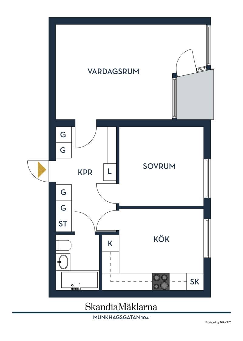 2 rum Lägenhet på Munkhagsgatan 104 Johannelund Linköpings kommun - bild 15