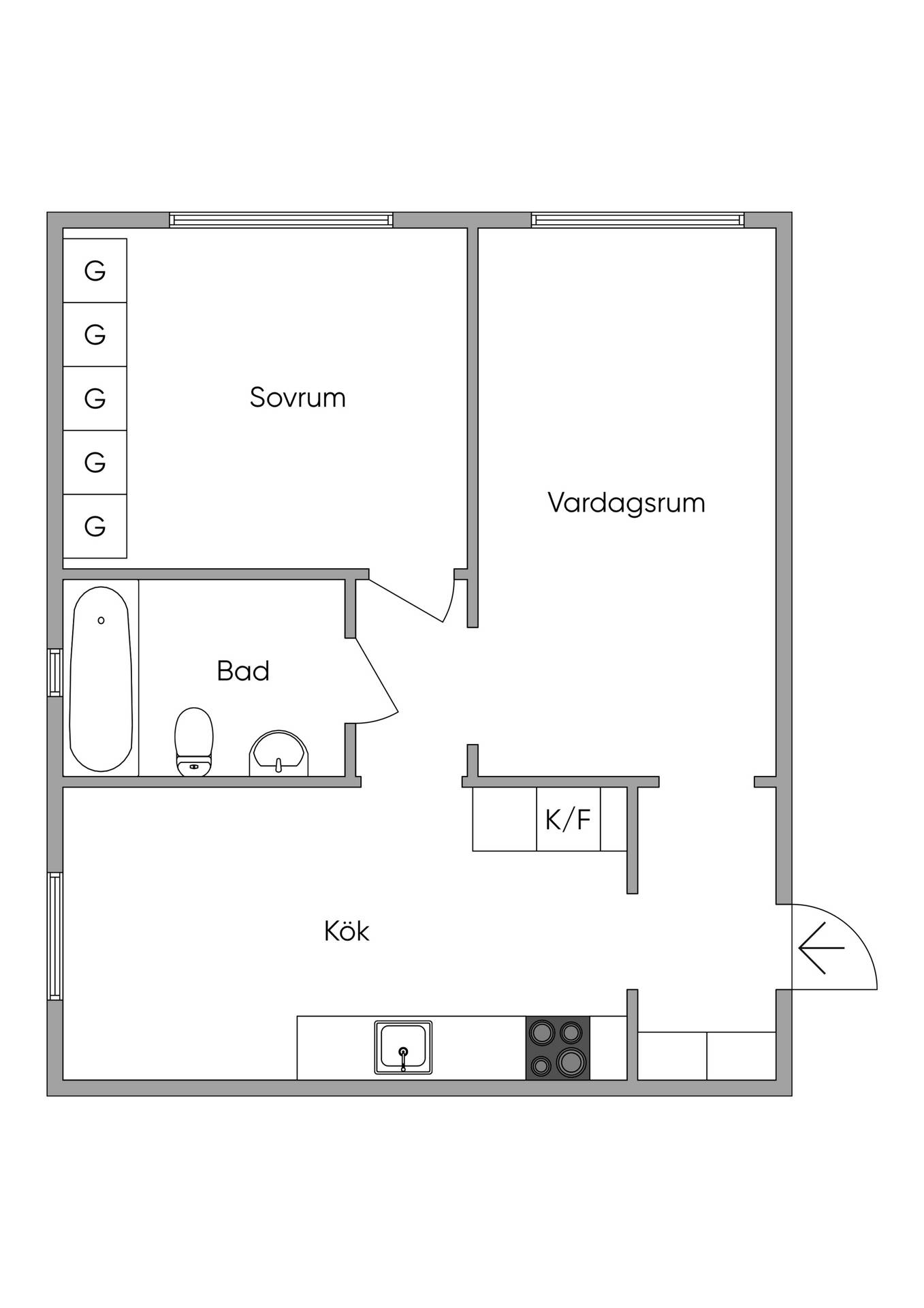 2 rum Lägenhet på Karl Martins väg 4 Petersberg Vaxholms kommun - bild 16