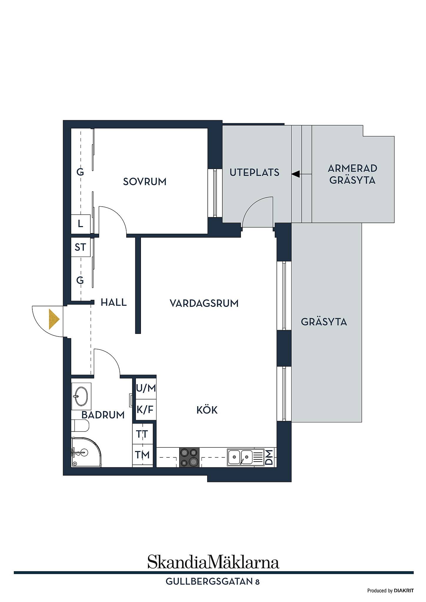 2 rum Lägenhet på Gullbergsgatan 8 Gottfridsberg Linköpings kommun - bild 28