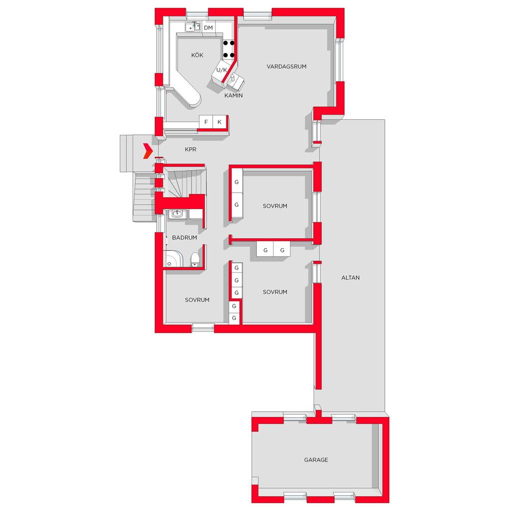 4 rum Villa på Kulla Bellsvägen 1 Kulla (Gånghester/Målsryd) Borås kommun - bild 38