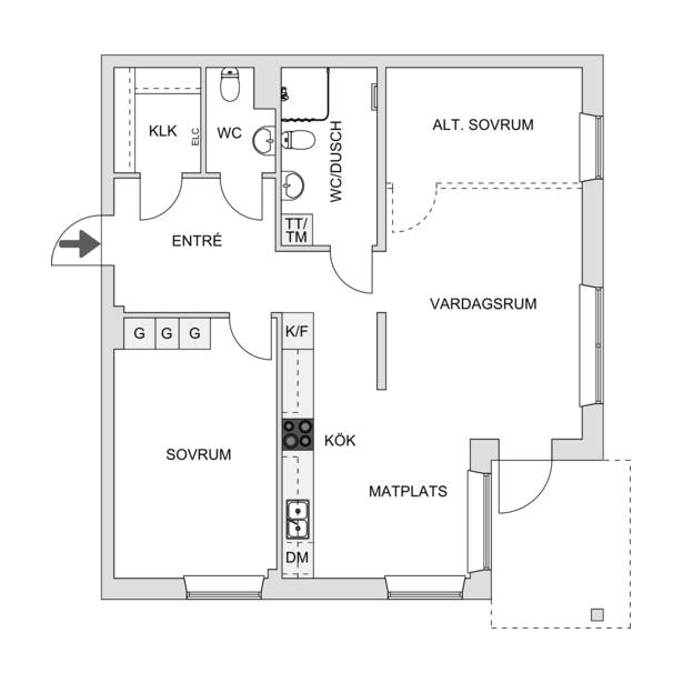 2 rum Lägenhet på Folkparksgatan 2, lgh 1101 Vaggeryd - Hjortsjön södra Vaggeryds kommun - bild 24