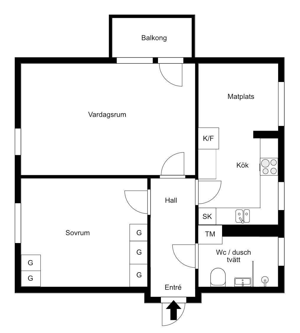 2 rum Lägenhet på Snevringevägen 60 Hallstahammar Hallstahammars kommun - bild 21