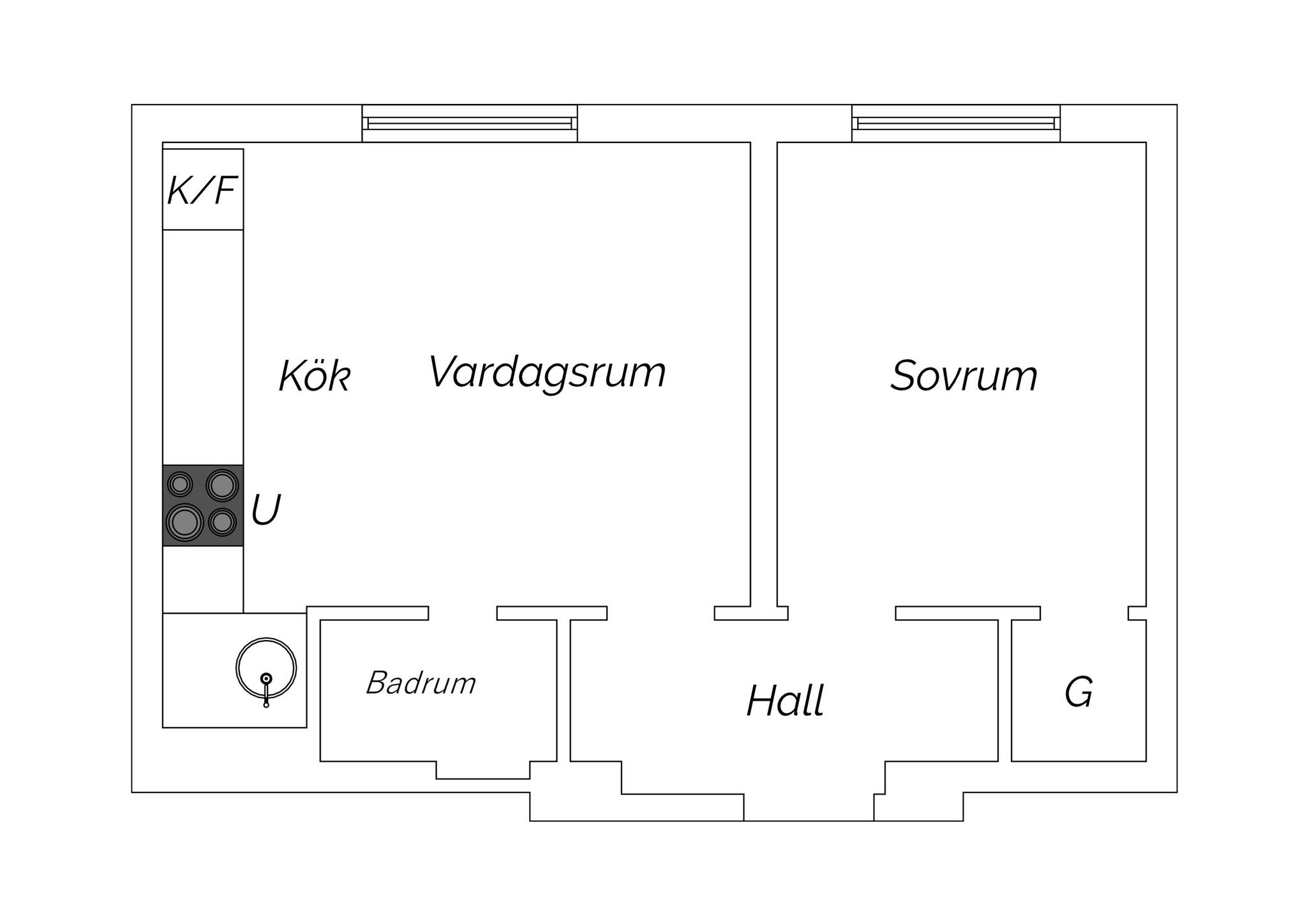2 rum Lägenhet på Brändströmsgatan 13A Centrum Gävle kommun - bild 16