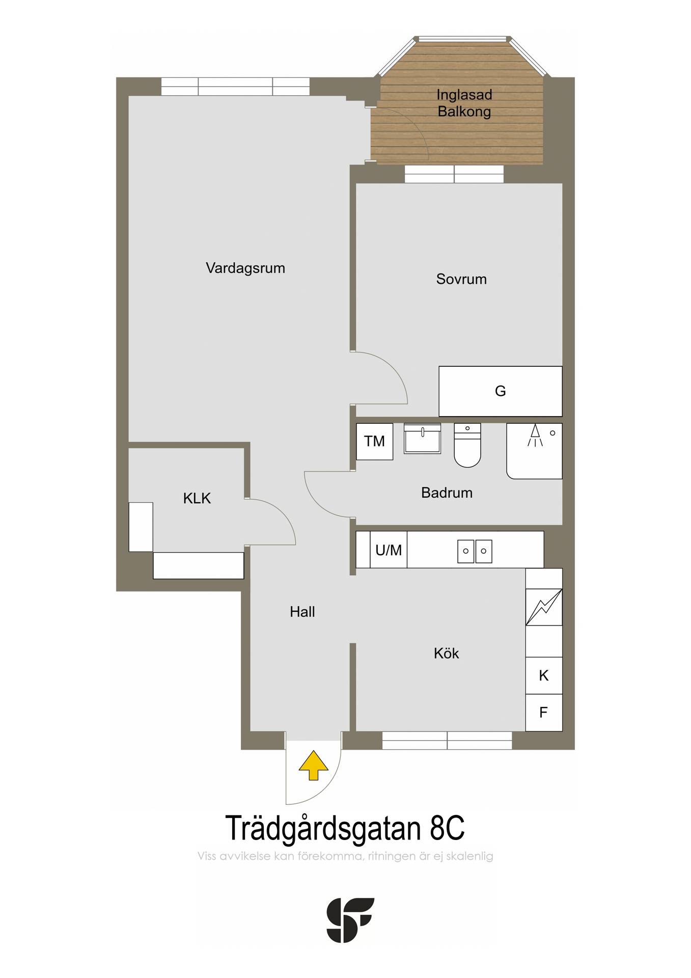 2 rum Lägenhet på Trädgårdsgatan 8C Sundsvall Sundsvalls kommun - bild 15