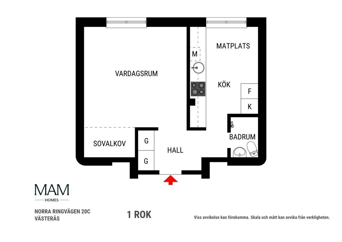 1 rum Lägenhet på Norra Ringvägen 20C Centrum Västerås kommun - bild 18
