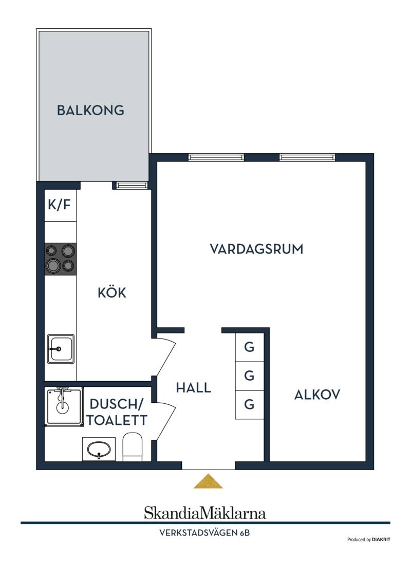 1 rum Lägenhet på Verkstadsvägen 6B Falun-Hälsinggården Falu kommun - bild 25